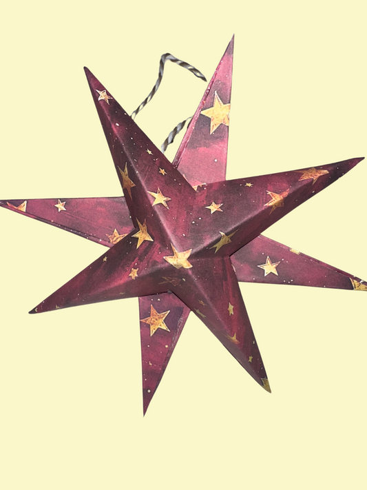 Star Pattern 2 (deep red)-large