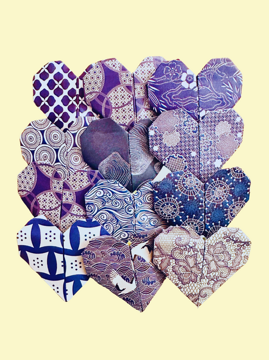 Heart Notes: Blue and White